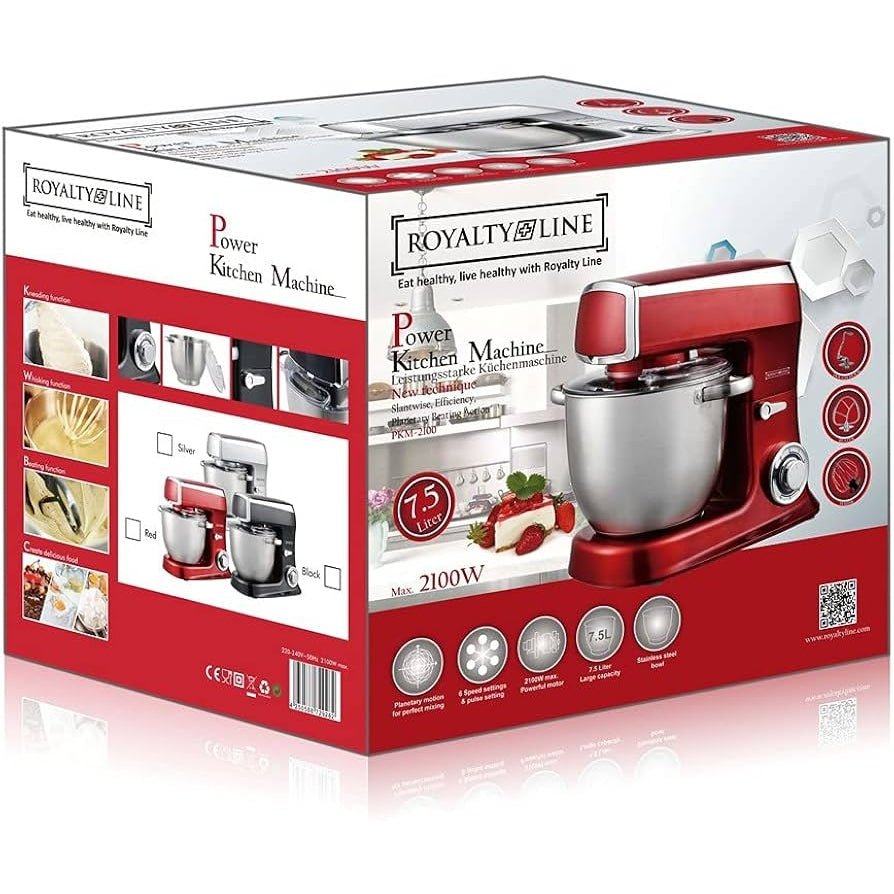 Royalty Line Deegmachine - Keukenmachine - van 5.5 tot 12 Liters - Deeg mixer