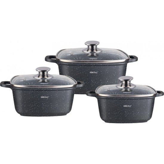 Vierkante Pan Set - 4 Kant - Pannenset - Alle Kookplaten