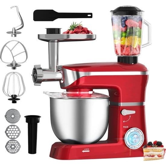 Royalty Line 3-delige Deegmachine - Keukenmachine - van 6.5 tot 14 Liters - Deeg mixer