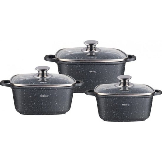 Vierkante Pan Set - 4 Kant - Pannenset - Alle Kookplaten